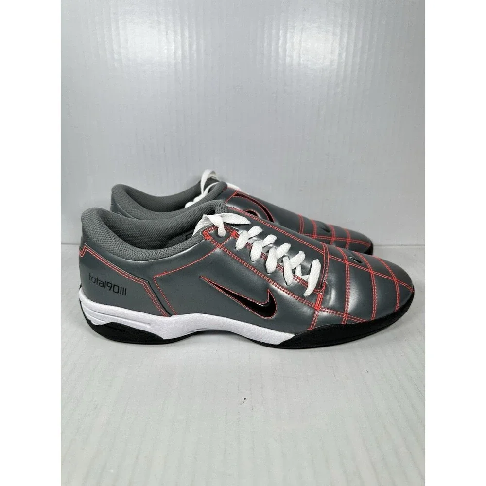 Size 11.5 Nike TOTAL 90 Men's Smoke Grey HQ2851-003 Soccer Sneakers Shoe NEW